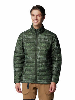 Columbia - Mens Green Omni-Heat Reflective Powder Lite II Printed Jacket