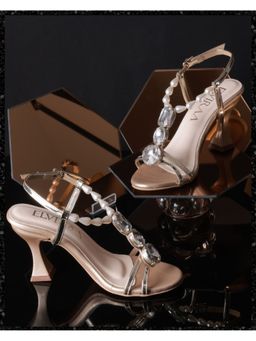 ELVIRAA - Stone Embellished Heels Gold