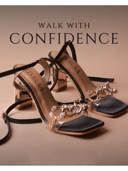 ELVIRAA - Two Toned Tie-Up Heels Beige