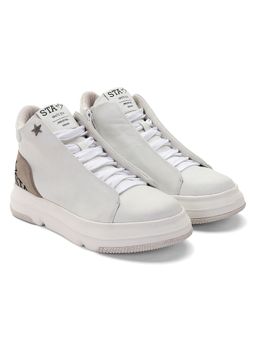 Whitesta - Pu Coated White Leather Women Sneaker