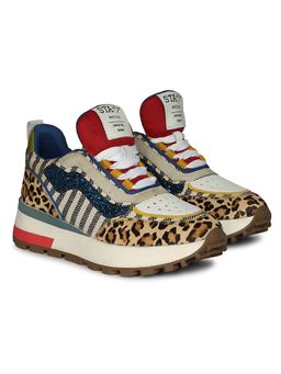 Whitesta - Pu Coated Multi Leather Women Sneaker