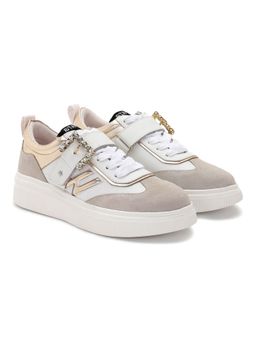 Whitesta - Ivory White Pu Coated Leather Women Sneaker