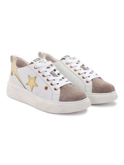 Whitesta - White Pu Coated Leather Women Sneaker
