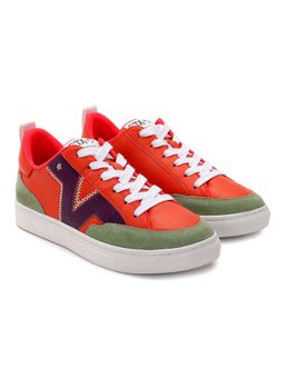 Whitesta - Orange Leather Women Sneaker