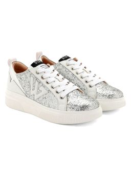 Whitesta - Silver Pu Leather Women Sneaker
