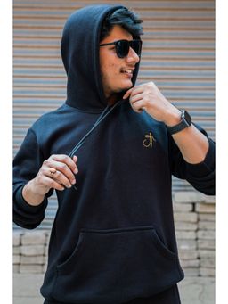 JAVINISHKA - Black Pure Cotton Warm Unisex Hoodie