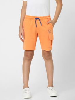 Jack & Jones Junior - Boys Orange Cotton Sweatshorts