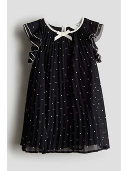 H&M - Girls Black Pleated A-Line Dress