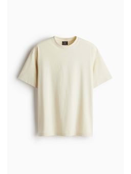 H&M - Men Beige Loose Fit Printed T-Shirt