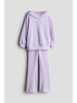 H&M - Girls Purple 2-Piece Hoodie And Leggings Set