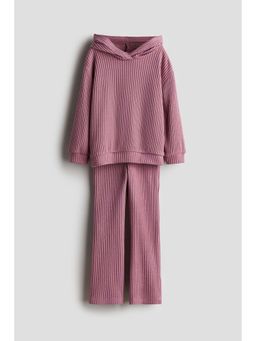 H&M - Girls Purple 2-Piece Hoodie And Leggings Set