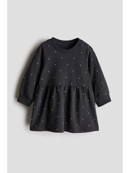 H&M - Girls Grey Cotton Sweatshirt Dress