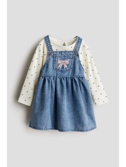 H&M - Girls Blue 2-Piece Top And Dress Set