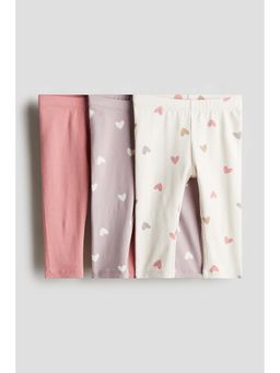 H&M - Kids Multi-Color 3-Pack Cotton Leggings