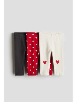 H&M - Kids Multi-Color 3-Pack Cotton Leggings