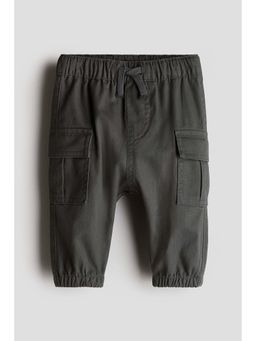 H&M - Boys Grey Cotton Twill Joggers