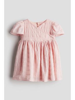 H&M - Girls Pink Wrapover Cotton Dress