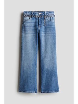 H&M - Girls Blue Baggy Fit Bootcut Leg Jeans