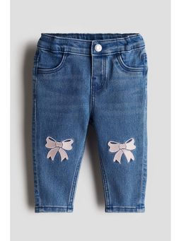 H&M - Girls Blue Embroidered Jeans