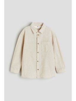 H&M - Boys Beige Linen-Blend Shirt