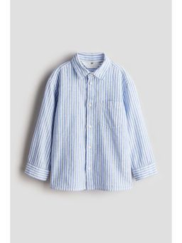 H&M - Boys Blue Linen-Blend Shirt