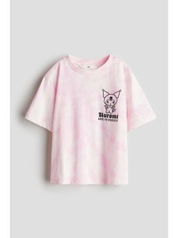 H&M - Girls Pink Printed T-Shirt