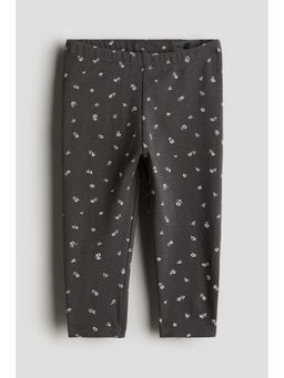 H&M - Girls Grey Cotton Leggings