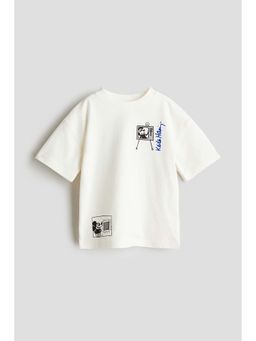 H&M - Boys White Printed T-Shirt