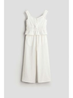 H&M - Girls White 2-Piece Crepe Set