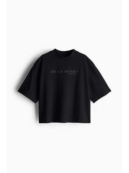 H&M - Girls Black Cropped T-Shirt