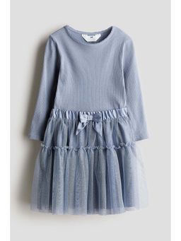 H&M - Girls Blue 2-Piece Top And Skirt Set