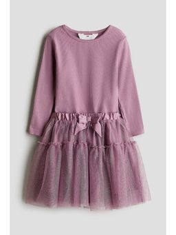 H&M - Girls Purple 2-Piece Top And Skirt Set