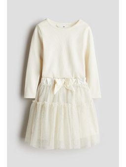 H&M - Girls White 2-Piece Top And Skirt Set