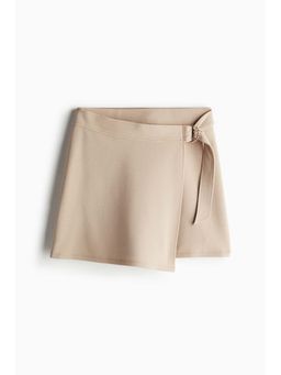 H&M - Women Beige Jersey Wrap Skort