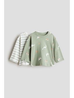 H&M - Boys White 2-Pack Long-Sleeved T-Shirts