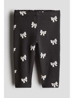 H&M - Girls Grey Cotton Leggings