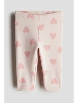 H&M - Girls Pink Cotton Leggings