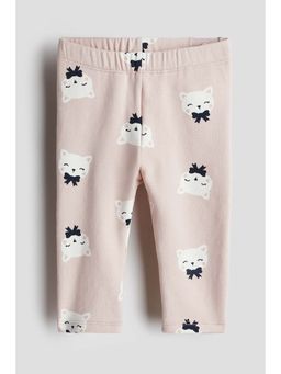 H&M - Girls Pink Cotton Leggings