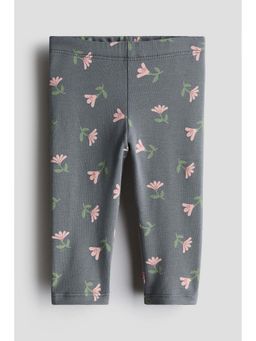 H&M - Girls Grey Cotton Leggings