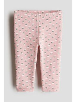 H&M - Girls Pink Cotton Leggings