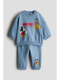H&M - Boys Blue 2-Piece Motif-Detail Set