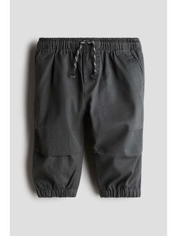 H&M - Boys Grey Cotton Twill Joggers