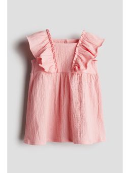 H&M - Girls Pink Textured Jersey Dress