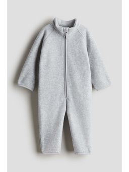 H&M - Kids Grey Fleece Pramsuit