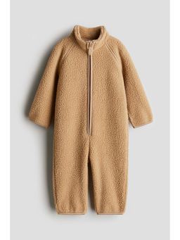H&M - Kids Beige Fleece Pramsuit