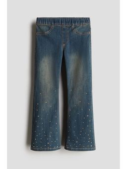H&M - Girls Blue Embellished Denim Jeggings