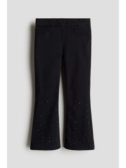 H&M - Girls Black Embellished Denim Jeggings