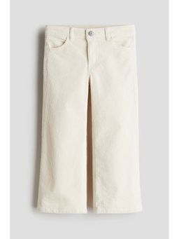 H&M - Girls Beige Wide Corduroy Trouser