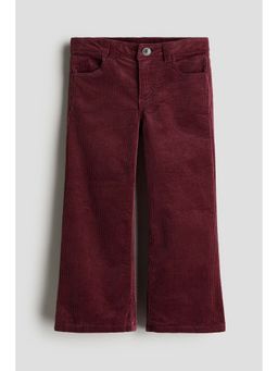 H&M - Girls Red Wide Corduroy Trouser