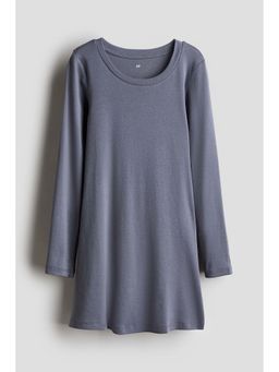 H&M - Girls Blue Long-Sleeved Jersey Dress